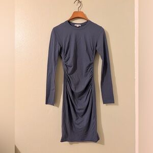 NWOT James Perse Long Sleeve Dress in Deep Blue